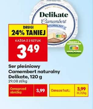 Ser pleśniowy camembert naturalny Delikate