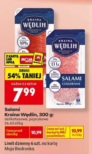 Salami paprykowe Kraina Wędlin +1 wariant