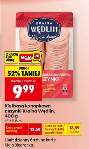 Kiełbasa kanapkowa z szynki Kraina Wędlin