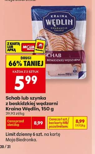Schab z beskidzkiej wędzarni Kraina Wędlin +1 wariant