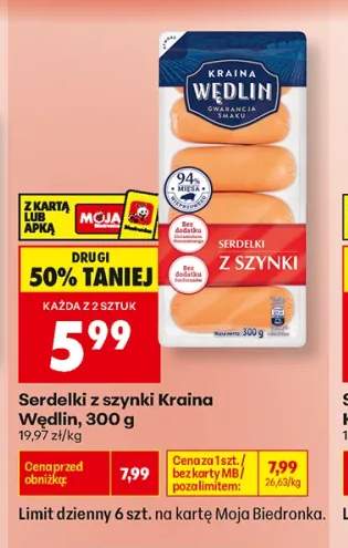 Serdelki z szynki Kraina Wędlin