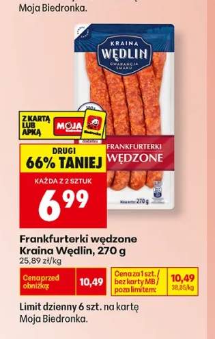 Frankfurterki wędzone Kraina Wędlin