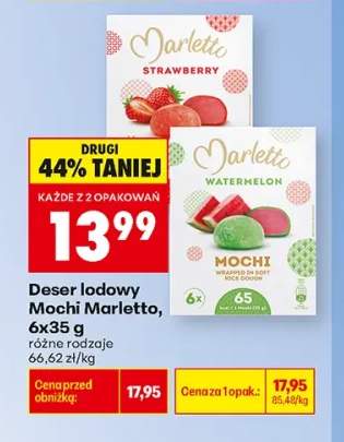 Deser lodowy Mochi Strawberry Marletto 6-pak +1 wariant