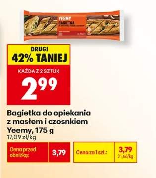 Bagietka do opiekania z masłem i czosnkiem Yeemy