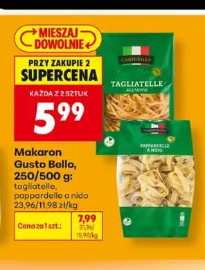 Makaron Gusto Bello tagliatelle +1 wariant