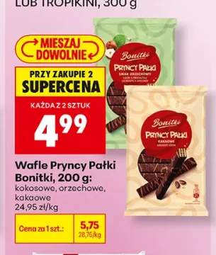 Wafle Pryncy Pałki Bonitki orzechowe +2 warianty