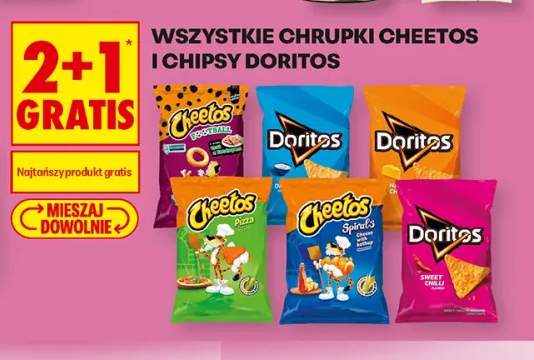 Chrupki Cheetos i chipsy Doritos +4 warianty