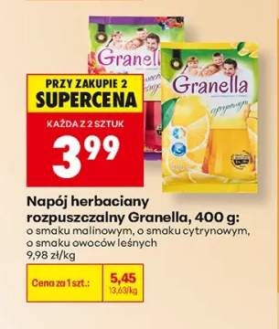 Napój herbaciany rozpuszczalny Granella o smaku cytrynowym +2 warianty