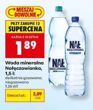 Woda mineralna gazowana delikatnie Nałęczowianka +1 wariant