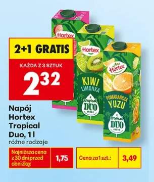 Napój Hortex Tropical Duo Pomarańcza Yuzu +1 wariant
