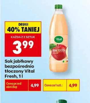 Sok jabłkowy bezpośrednio tłoczony Vital Fresh