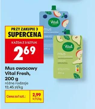 Mus owocowy Vital Fresh jabłko jagoda +1 wariant