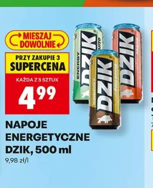 Napój energetyczny Dzik Energy +3 warianty