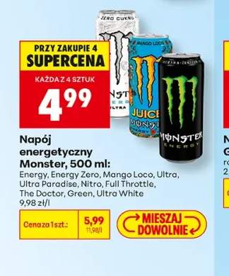 Napój energetyczny Monster Energy +9 wariantów