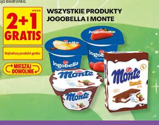 Produkty Jogobella i Monte +4 warianty