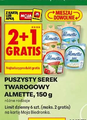 Puszysty serek twarogowy Almette