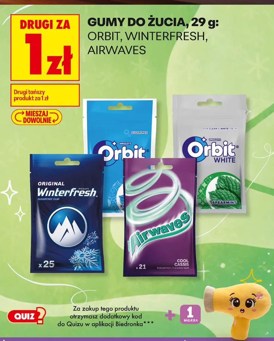 Gumy do żucia Orbit White Spearmint +3 warianty