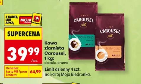 Kawa ziarnista Carousel crema +1 wariant