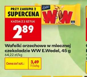 Wafelki orzechowe w mlecznej czekoladzie WW E.Wedel