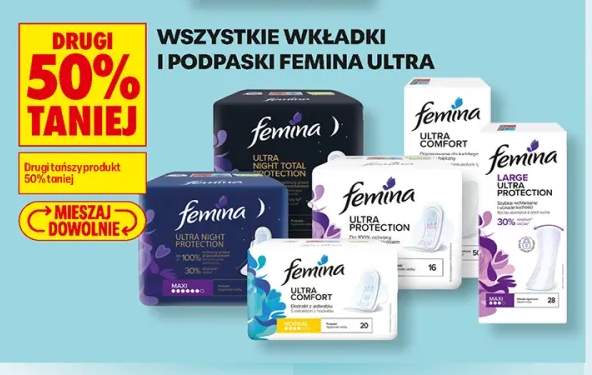 Wkładki i podpaski Femina Ultra +6 wariantów