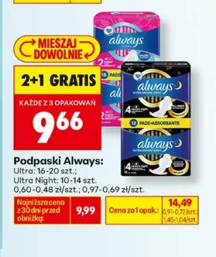 Podpaski Always Ultra +1 wariant