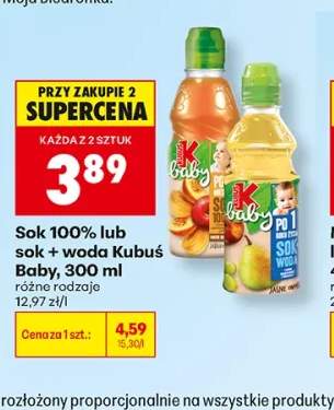 Sok Kubuś Baby 100% +1 wariant