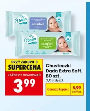 Chusteczki Dada Extra Soft Sensitive +1 wariant