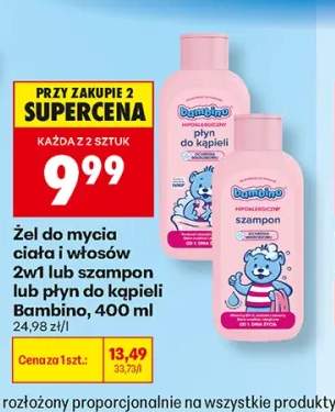 Żel do mycia ciała i włosów 2w1 Bambino +2 warianty