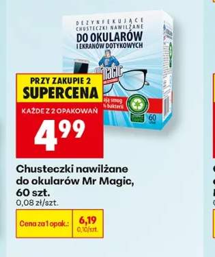 Chusteczki nawilżane do okularów Mr Magic