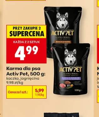 Karma dla psa Activ Pet kaczka +1 wariant