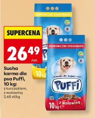 Sucha karma dla psa Puffi z wołowiną +1 wariant