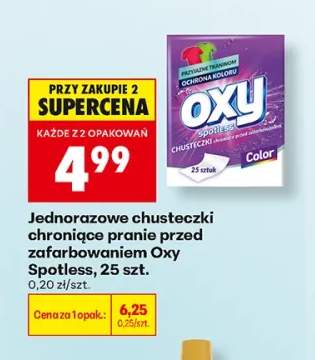 Jednorazowe chusteczki chroniące pranie przed zafarbowaniem Oxy Spotless