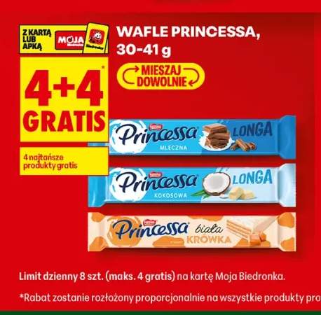 Wafel Princessa Mleczna Longa +2 warianty