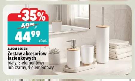 Zestaw akcesoriów łazienkowych biały 3-elementowy Altom Design +1 wariant