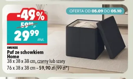 Puf ze schowkiem Home 38x38x38 cm Smukee +1 wariant