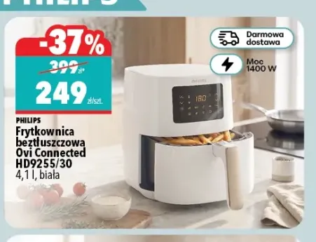 Frytkownica beztłuszczowa Ovi Connected HD9255/30 4,1 l biała Philips