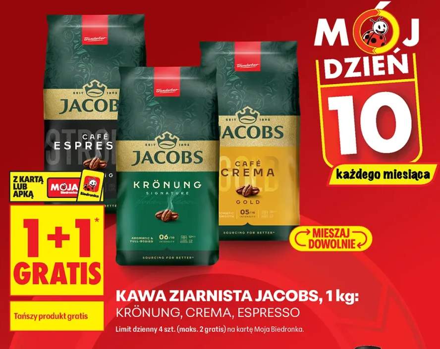 Kawa ziarnista Jacobs Krönung +2 warianty