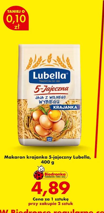Makaron krajanka 5-jajeczny Lubella