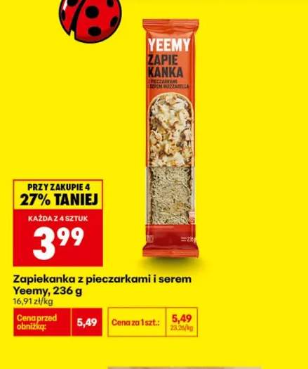 Zapiekanka z pieczarkami i serem Yeemy