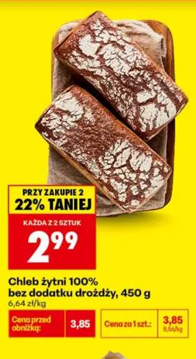 Chleb żytni 100% bez dodatku drożdży