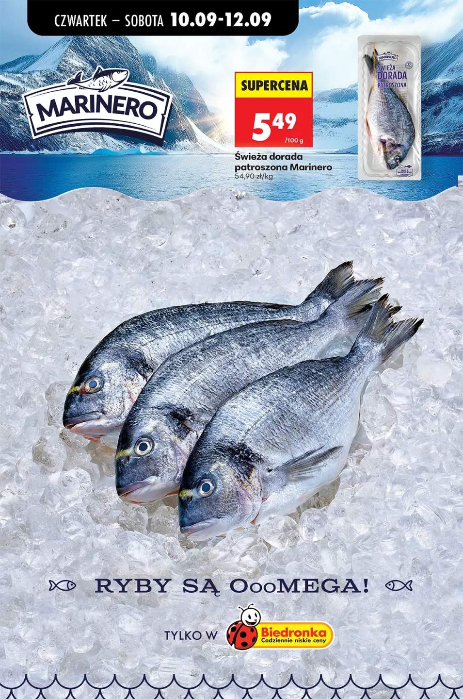 Świeża dorada patroszona Marinero