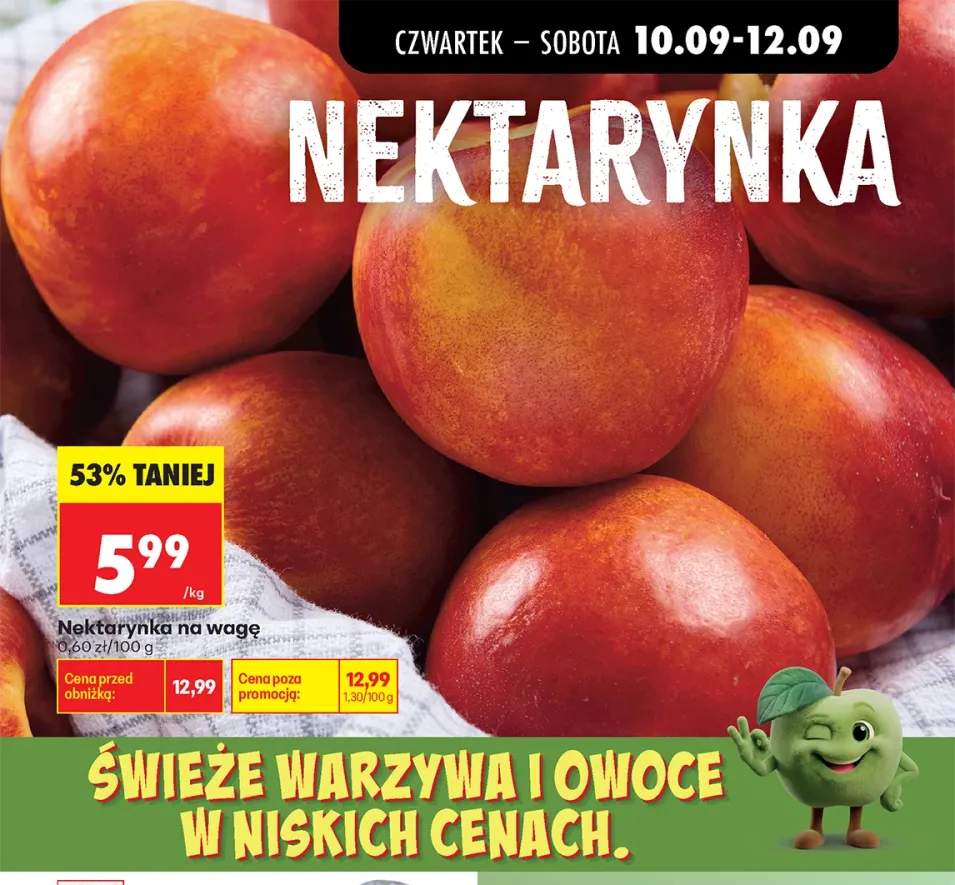 Nektarynki na wagę