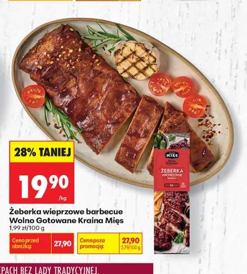 Żeberka wieprzowe barbecue Wolno Gotowane Kraina Mięs