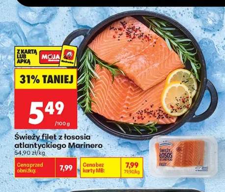 Świeży filet z łososia atlantyckiego Marinero
