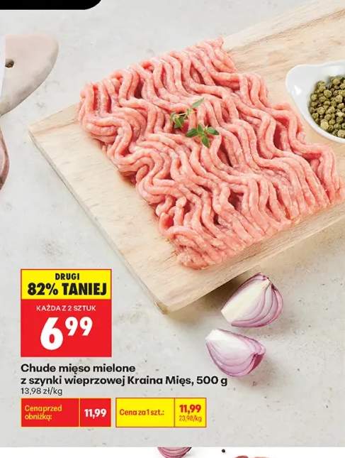 Chude mięso mielone z szynki wieprzowej Kraina Mięs