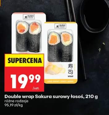 Double wrap Sakura surowy łosoś