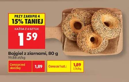 Bajgiel z ziarnami