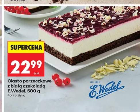 Ciasto porzeczkowe z białą czekoladą E.Wedel