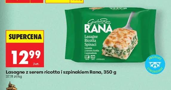 Lasagne z serem ricotta i szpinakiem Rana
