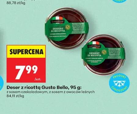 Deser z ricottą Gusto Bello z sosem z owoców leśnych +1 wariant